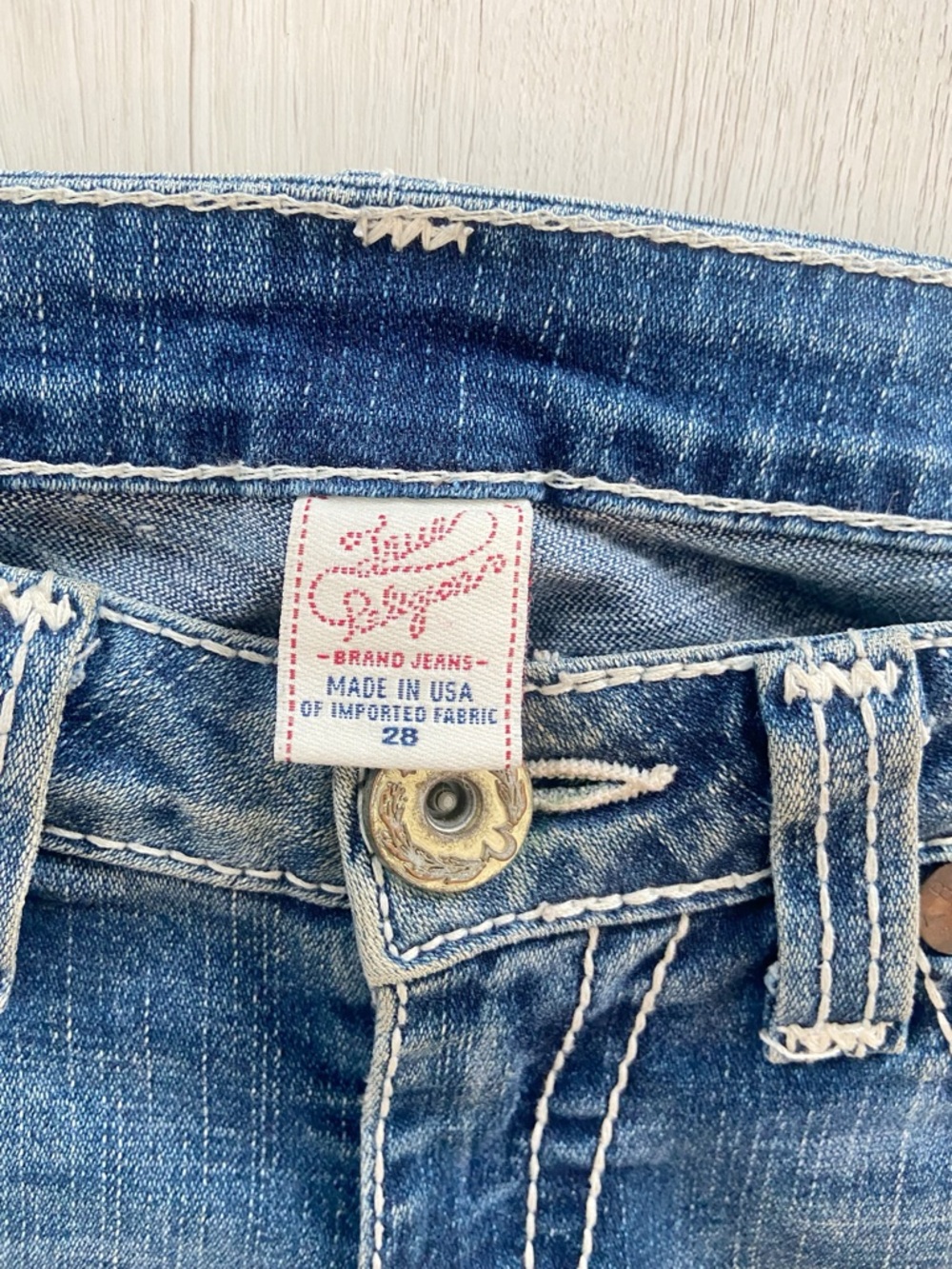 True Religion | Women’s low rise Blue Flared Jeans - Picture 5 of 10